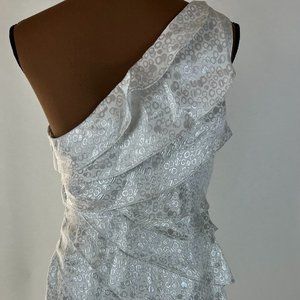 Silver and White Formal Dress
